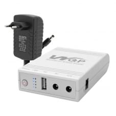 Комплект резервного живлення  WGP Mini UPS103A White 10400mAh та блок живлення SPF-1202B 12V/2A (24W)