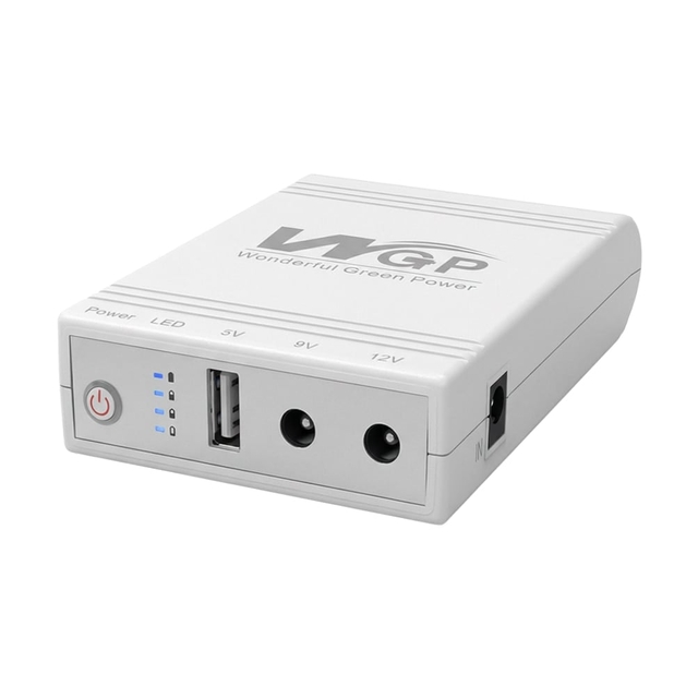 Комплект резервного питания WGP Mini UPS103A White 10400mAh и блок питания SPF-1202B 12V/2A (24W)