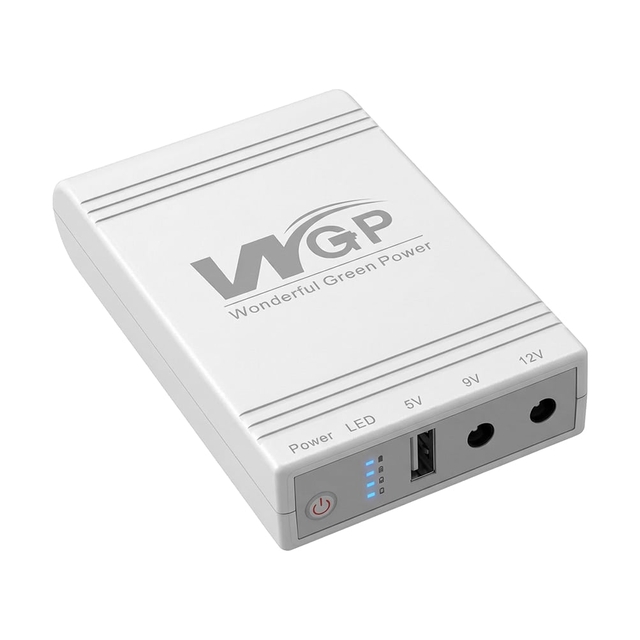 Комплект резервного питания WGP Mini UPS103A White 10400mAh и блок питания SPF-1202B 12V/2A (24W)