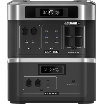 Портативная зарядная станция Oukitel на 4096 Wh: зарядная станция BP2000E PRO (2048Wh/3600W) и дополнительная батарея B2000 (2048Wh)