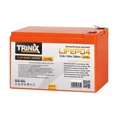 Акумулятор літій-залізо-фосфатний (LiFePo4) Trinix TLFP-1210S Ultra LiFePO4 12,8V 10Ah