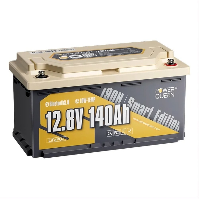 Аккумулятор литий-железо-фосфатный Power Queen H190 P12V140-150-RV190-BT-4-AC150, Bluetooth
