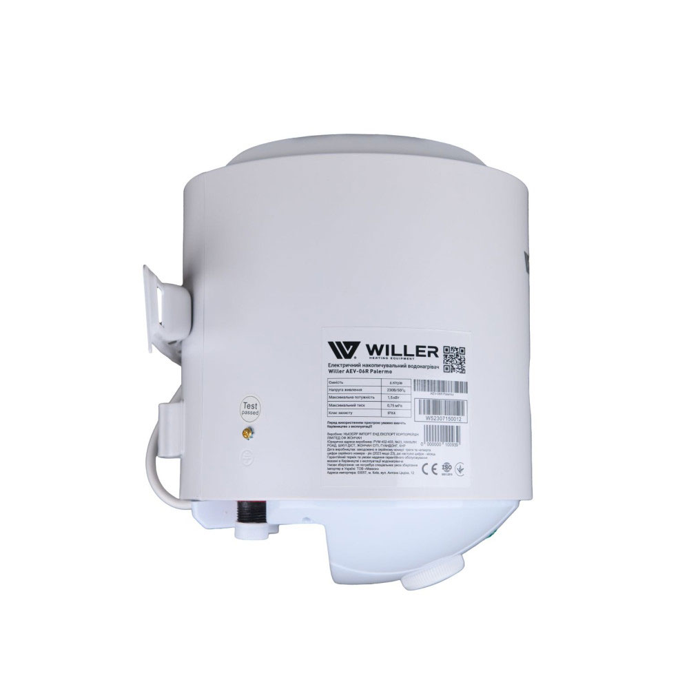 Бойлер накопичувальний електричний Willer AEV-06R Palermo