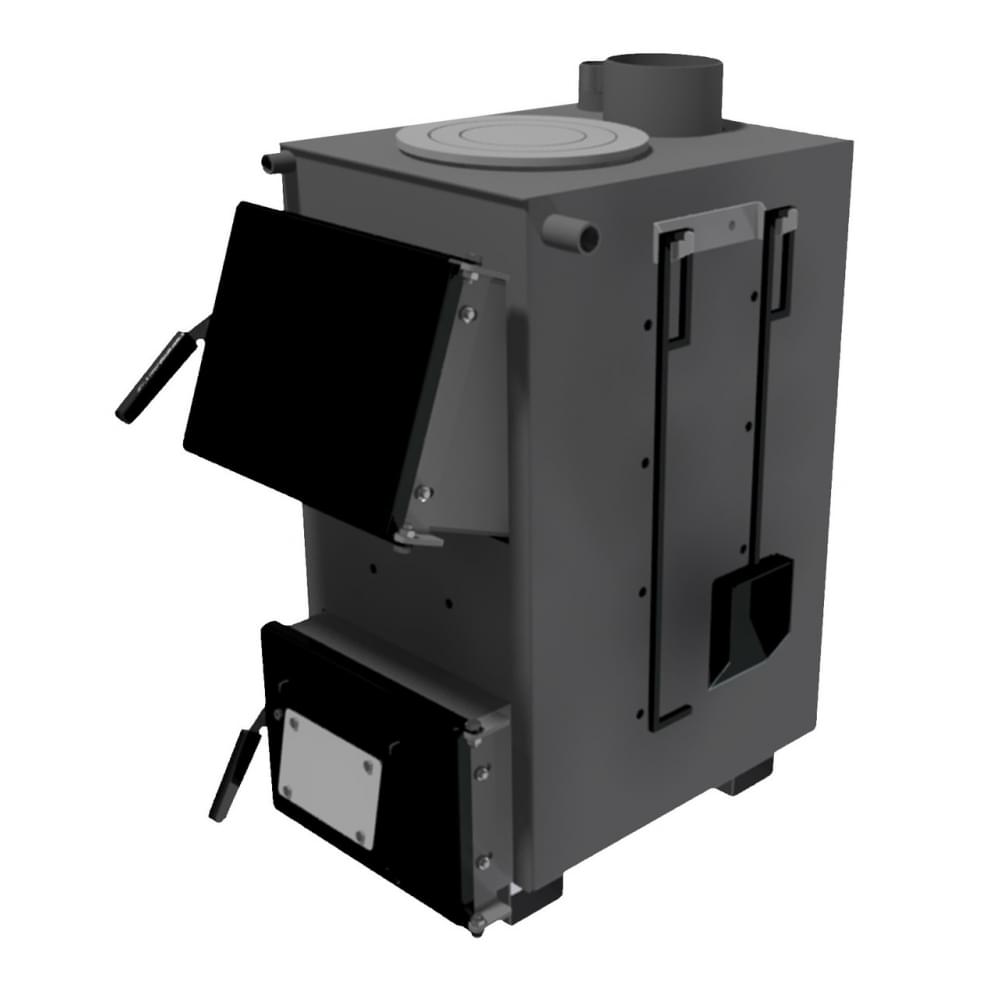 Котел твердотопливный длительного горения Zubr Classic плита 12 кВт