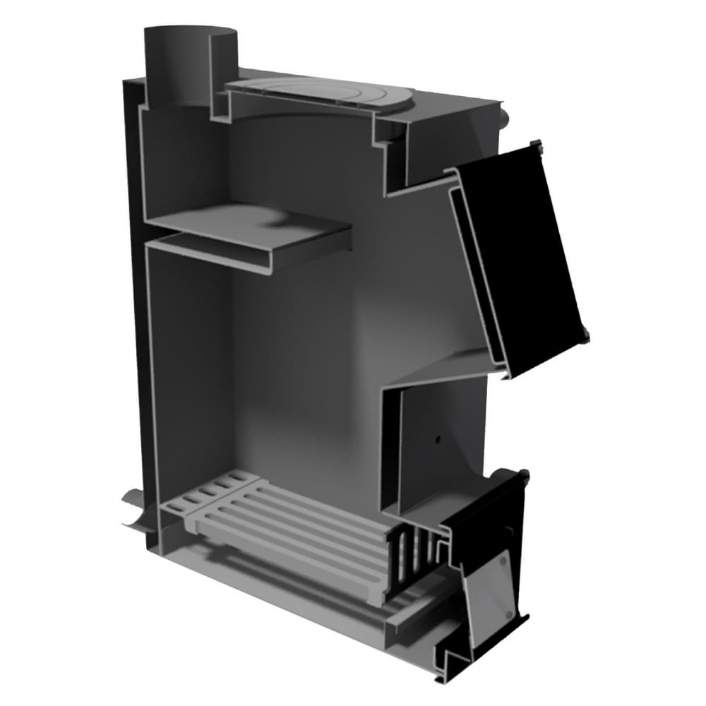 Котел твердотопливный длительного горения Zubr Classic плита 15 кВт