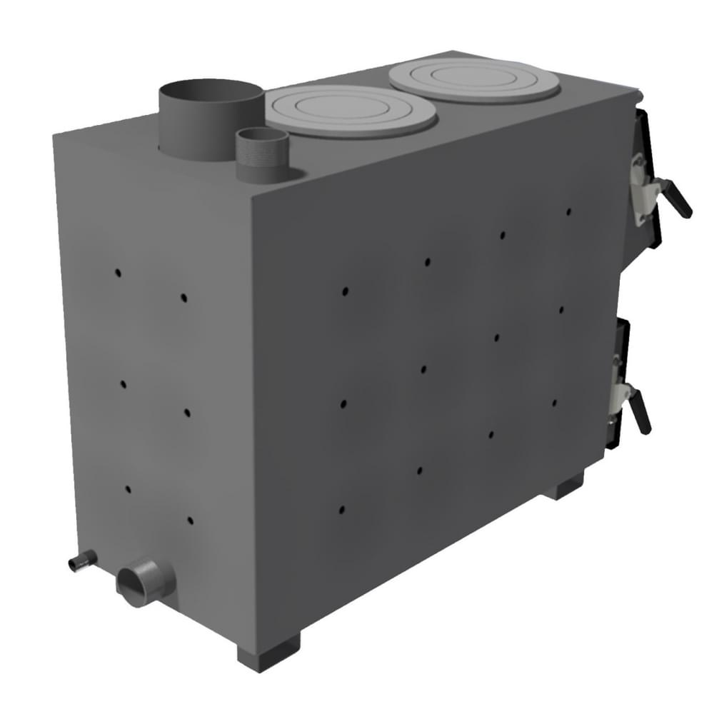 Котел твердотопливный длительного горения Zubr Classic плита 20 кВт