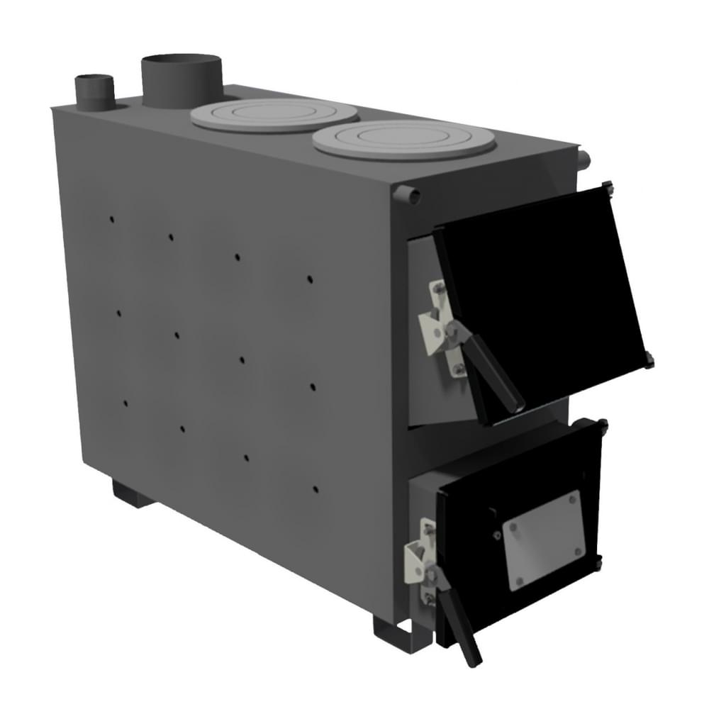 Котел твердотопливный длительного горения Zubr Classic плита 20 кВт
