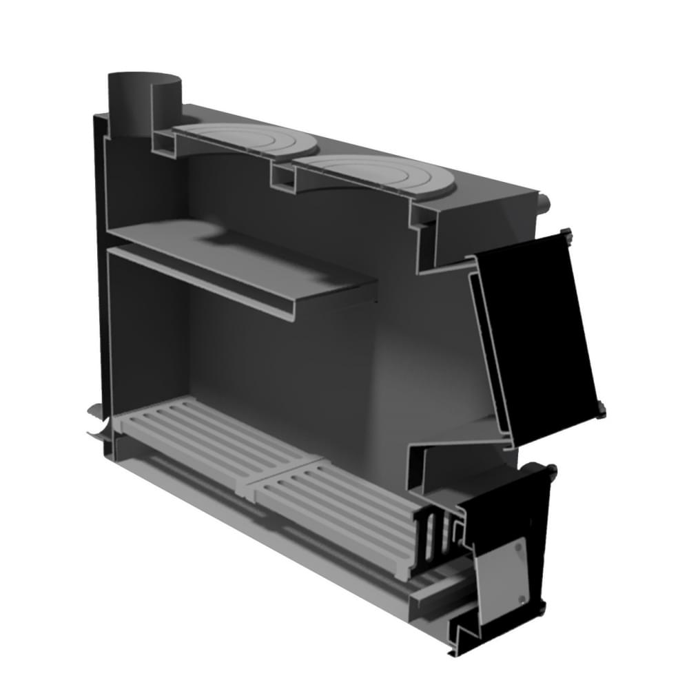 Котел твердотопливный длительного горения Zubr Classic плита 20 кВт