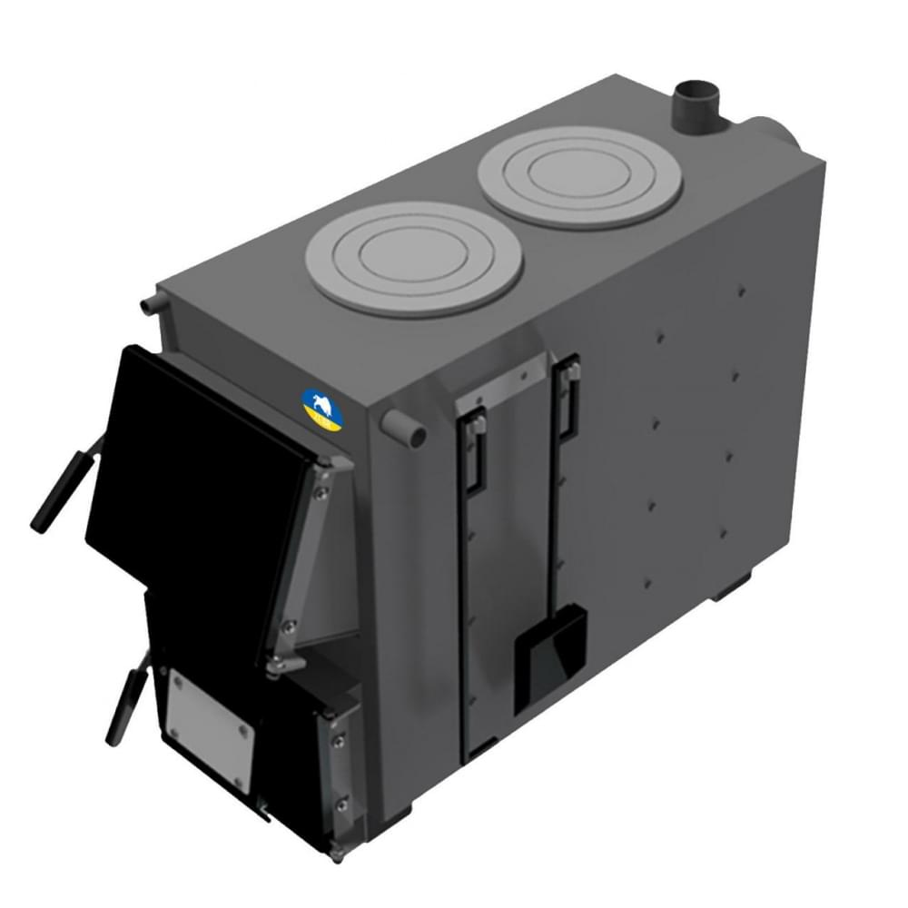 Котел твердотопливный длительного горения Zubr Classic плита 20 кВт