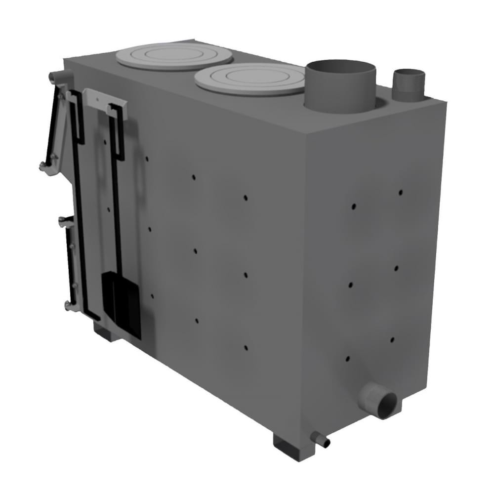 Котел твердотопливный длительного горения Zubr Classic плита 20 кВт