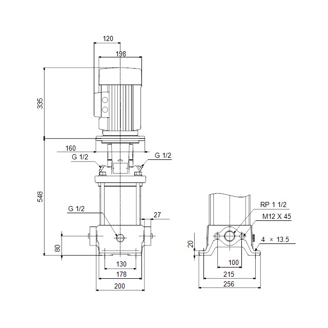 Поверхностный насос центробежный Grundfos CR10-08 A-A-A-E-HQQE 3x (96501230)