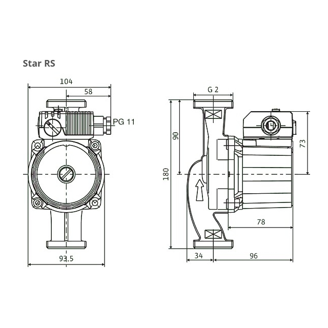 Циркуляційний насос Wilo Star-RS 30/4 180 (4033765)