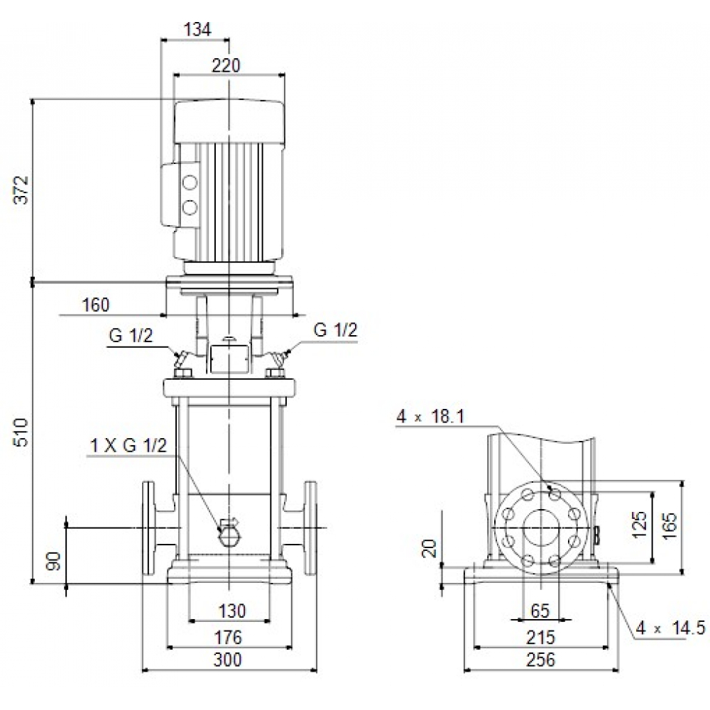 Поверхностный насос центробежный Grundfos CR15-04 A-F-A-E-HQQE 3x (96501895)