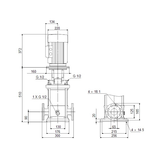 Поверхностный насос центробежный Grundfos CR15-04 A-F-A-E-HQQE 3x (96501895)