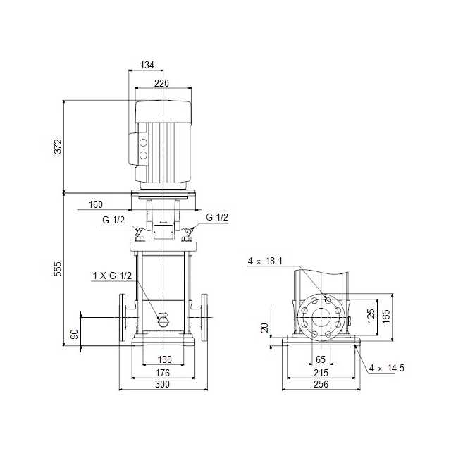 Поверхностный насос центробежный Grundfos CR15-05 A-F-A-E-HQQE 3x (96501896)