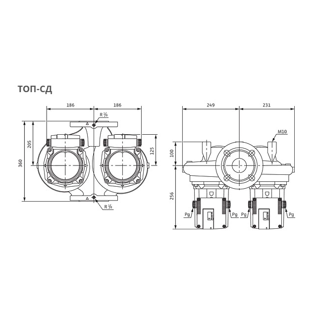 Циркуляционный насос Wilo TOP-SD 80/10 DM PN10 (2165568)