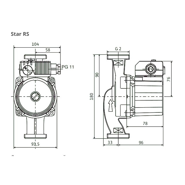 Циркуляційний насос Wilo Star-RS 30/6 180 (4033770)