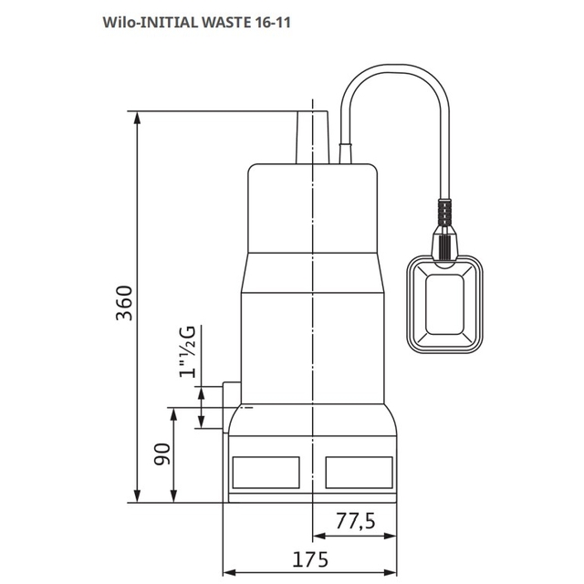 Дренажно-фекальный насос Wilo Initial Waste 16-11 (4186549)