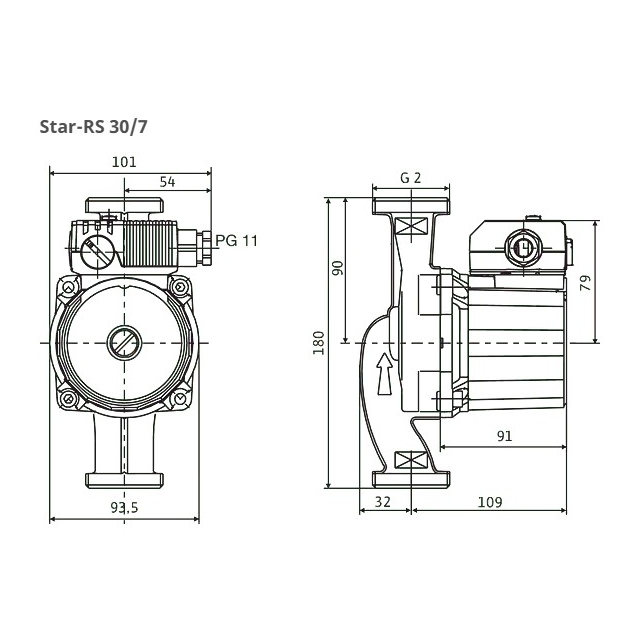 Циркуляційний насос Wilo Star-RS 30/7 180 (4037311)