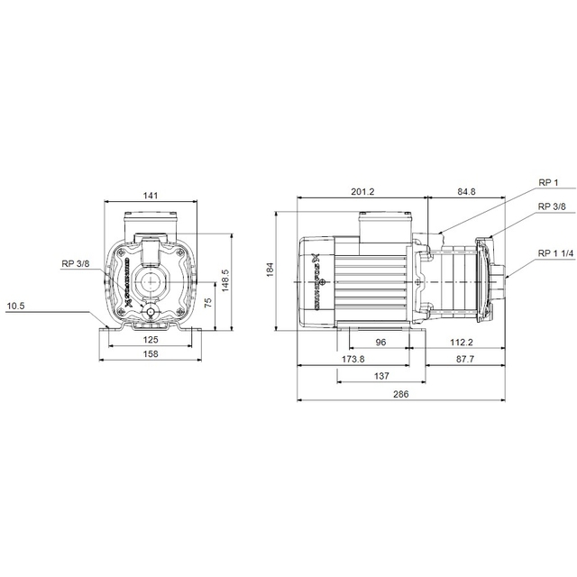 Поверхностный насос центробежный Grundfos CM 5-2 A-R-A-E-AQQE F-A-A-N (96807031)
