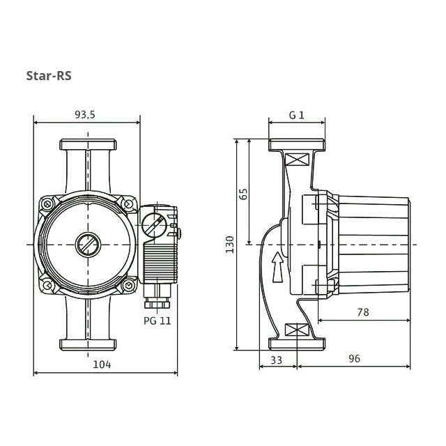 Циркуляционный насос Wilo Star-RS 15/6-130 (4063803)