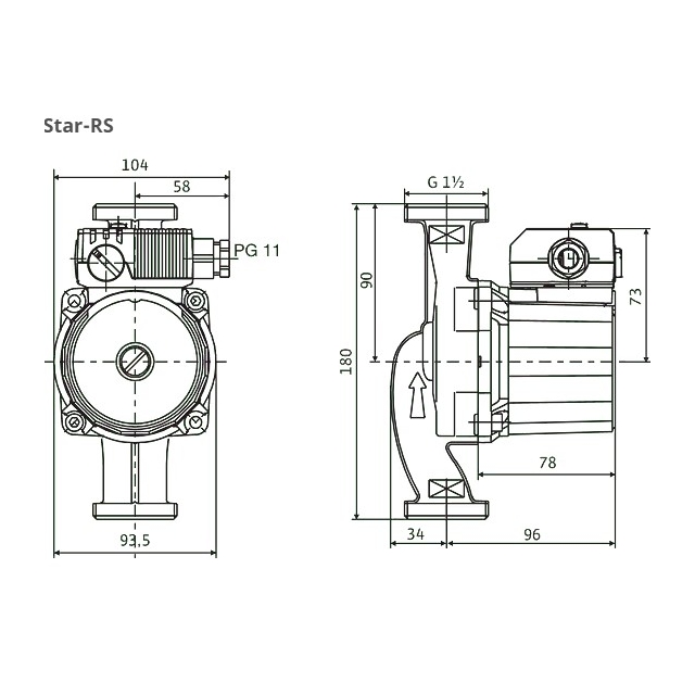 Циркуляційний насос Wilo Star-RS 25/2 180 (4032952)