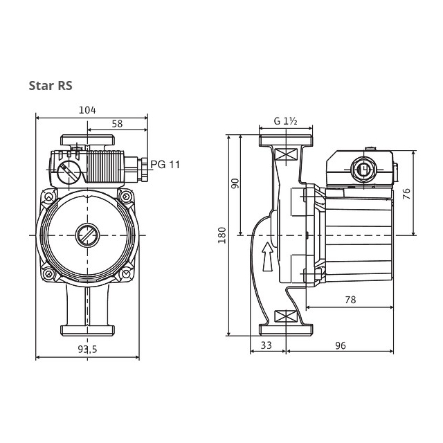 Циркуляционный насос Wilo Star-RS 25/6 180 (4032956)