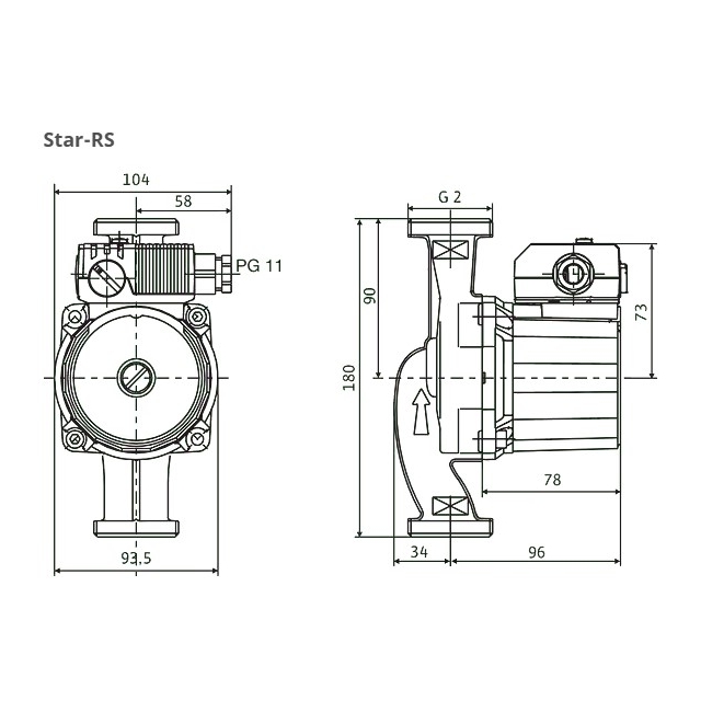 Циркуляційний насос Wilo Star-RS 30/2 180 (4033760)
