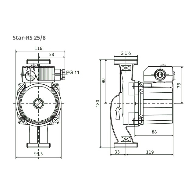 Циркуляційний насос Wilo Star-RS 25/8 180 (4094258)