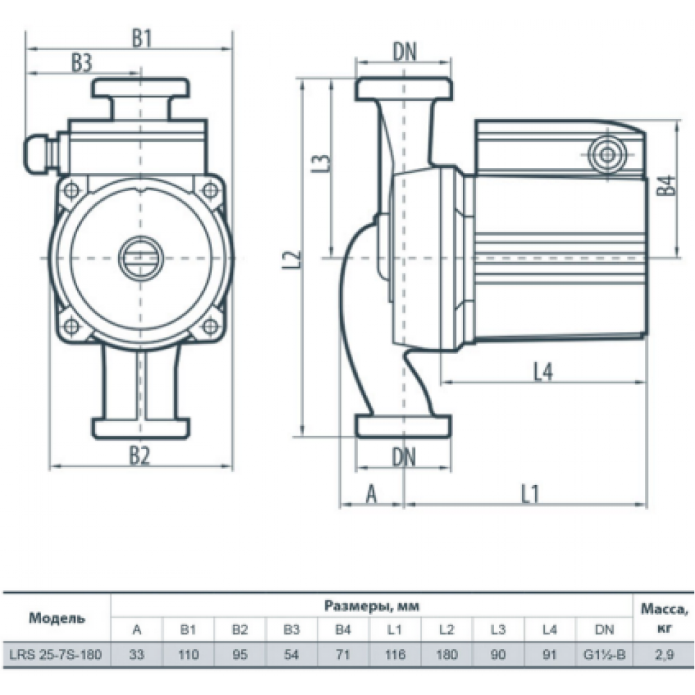 Циркуляционный насос Sprut LRS 25-7S-180 (122153)