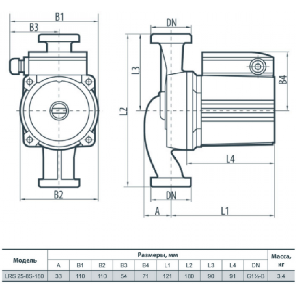 Циркуляционный насос Sprut LRS 25-8S-180 (122155)