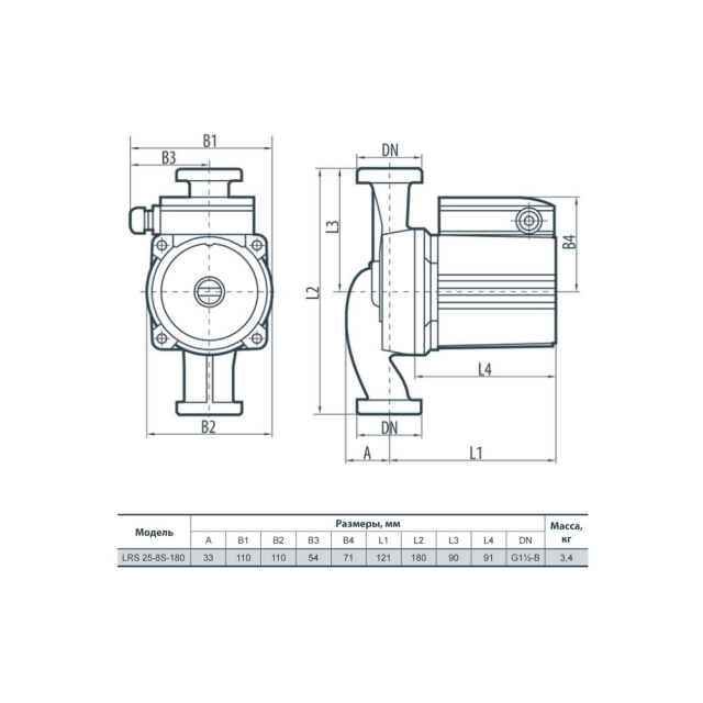 Циркуляційний насос Sprut LRS 25-8S-180 (122155)