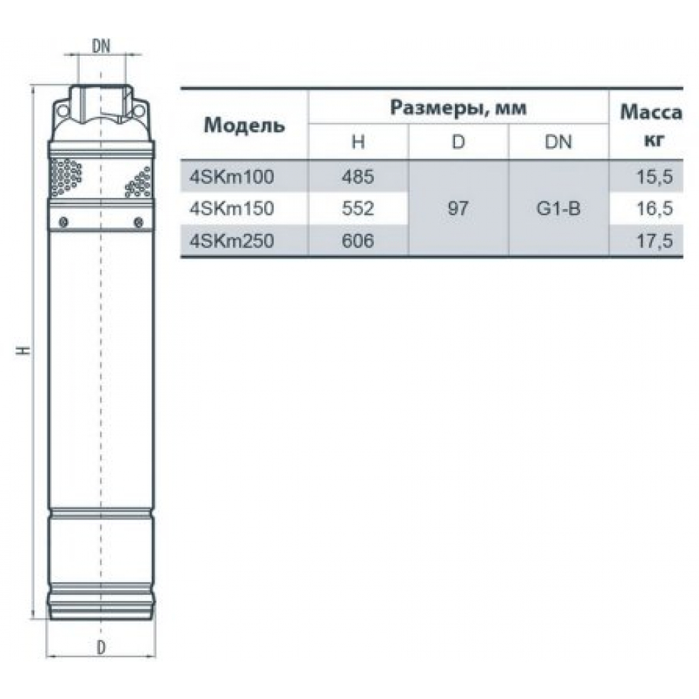Скваженный насос Sprut 4SKm 100 (142101)