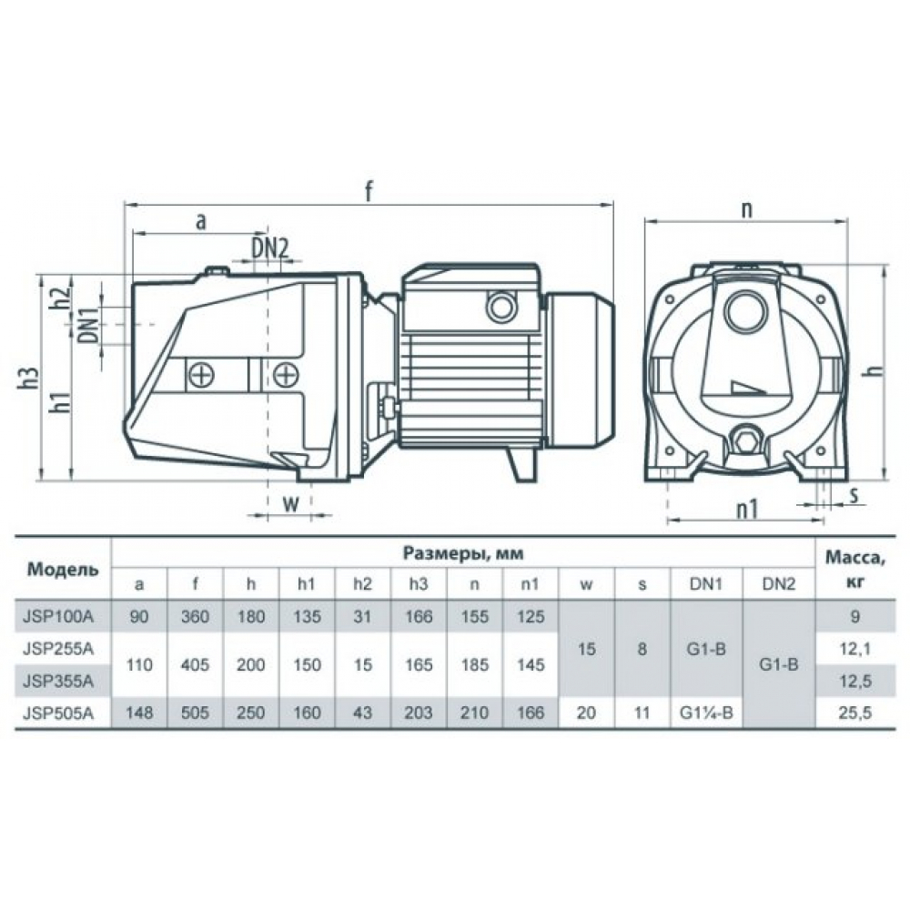 Поверхностный насос садовый Sprut JSP 100A