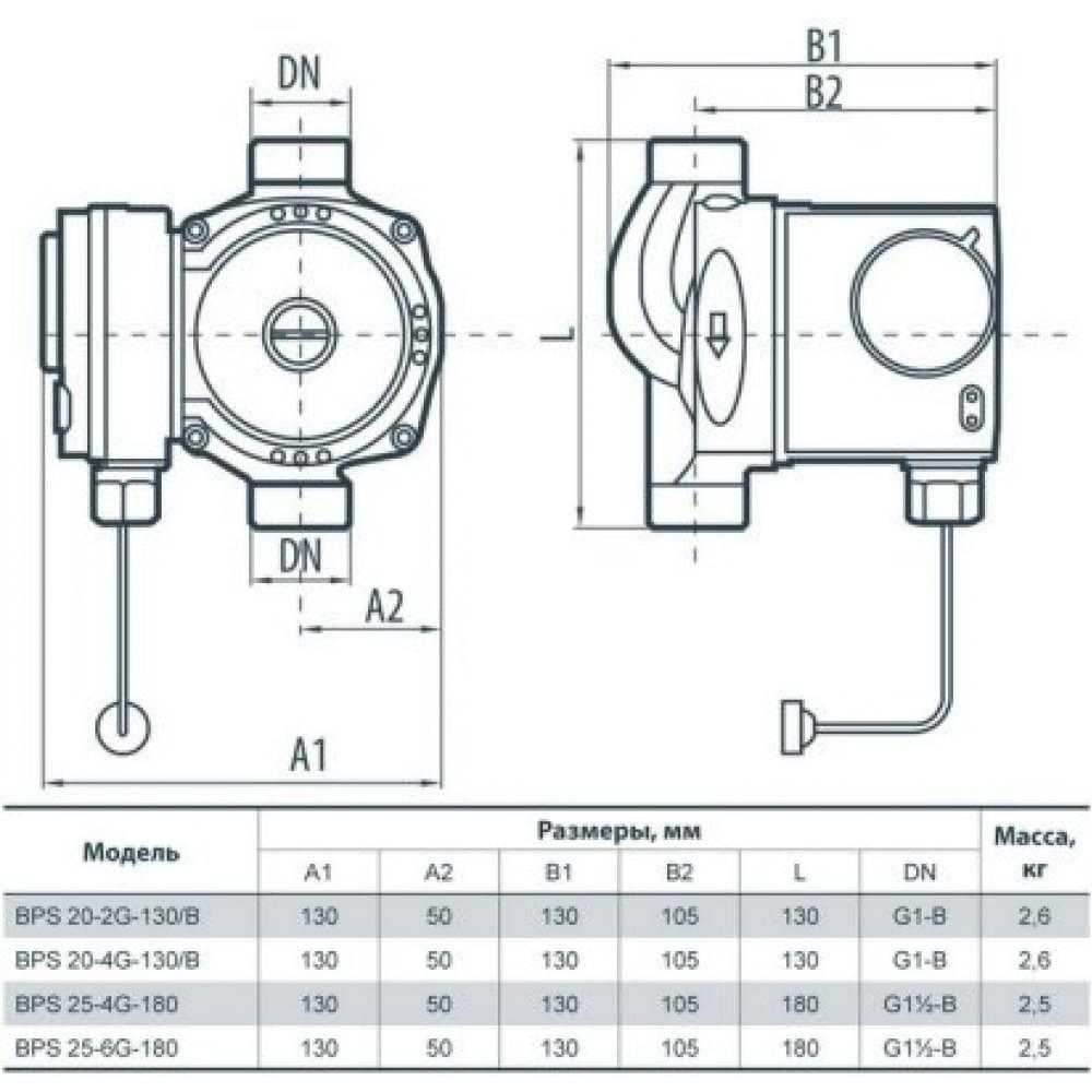 Циркуляційний насос NPO BPS 20-2G-130/B