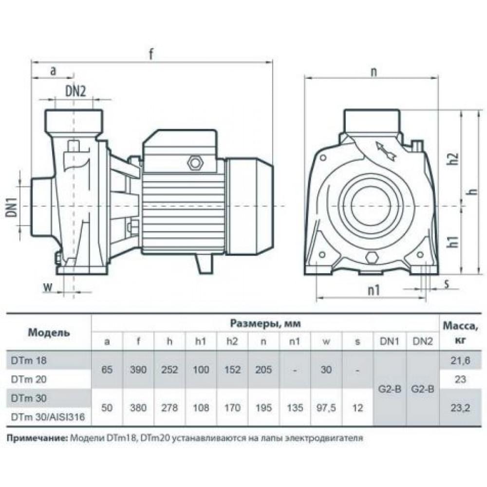 Поверхностный насос центробежный NPO DTm 30