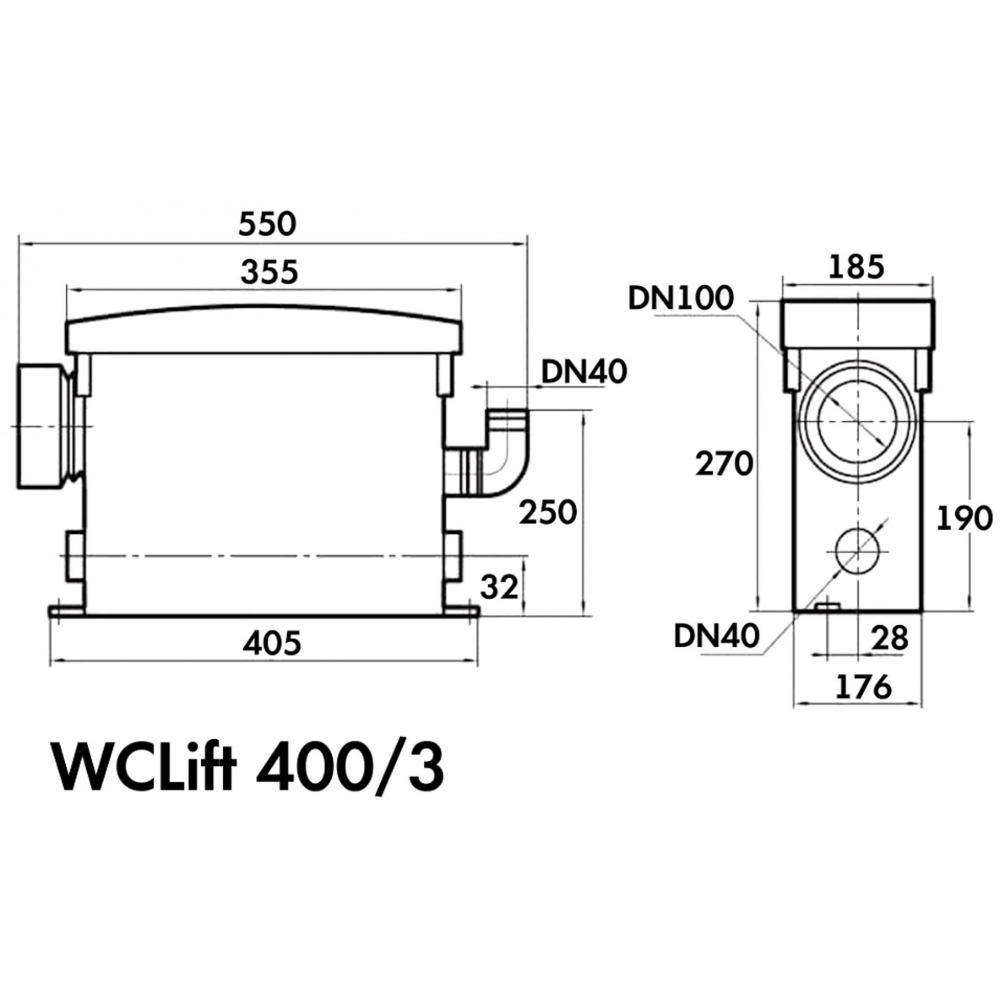 Канализационная установка NPO WCLift 400/3 (4823121300639)