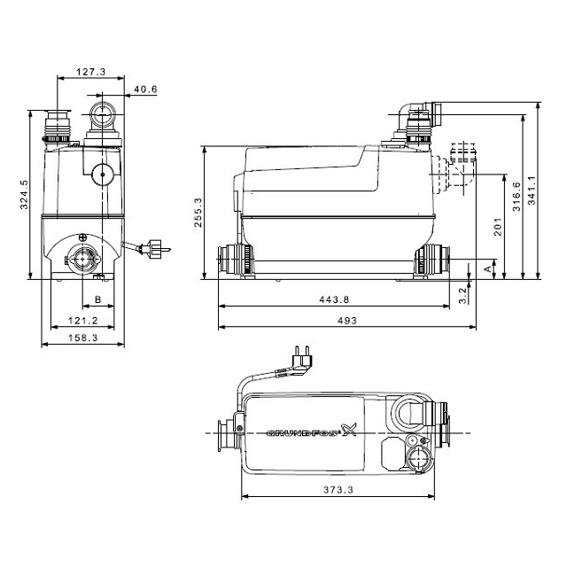 Канализационная установка Grundfos Sololift2 C-3 (97775317)