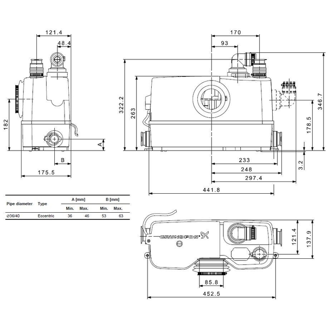 Канализационная установка Grundfos Sololift2 WC-1 (97775314)