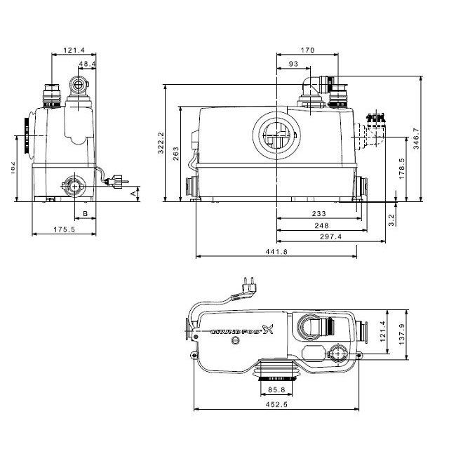 Канализационная установка Grundfos Sololift2 WC-3 (97775315)