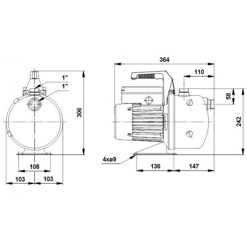Поверхностный насос центробежный Grundfos JP 5 (46511002)