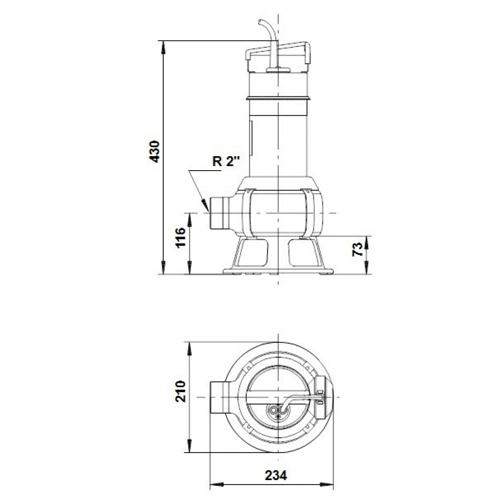 Дренажно-фекальный насос Grundfos UNILIFT AP35B.50.08.A1V (96468355)