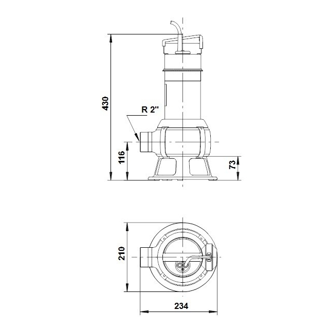 Дренажно-фекальний насос Grundfos UNILIFT AP35B.50.08.A1V (96468355)