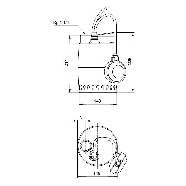 Дренажно-фекальний насос Grundfos UNILIFT KP250-A-1 (012H1600)