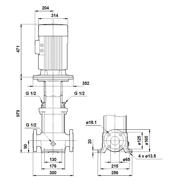 Поверхностный насос центробежный Grundfos CR20-02 A-F-A-E-HQQE 3x (96500508)