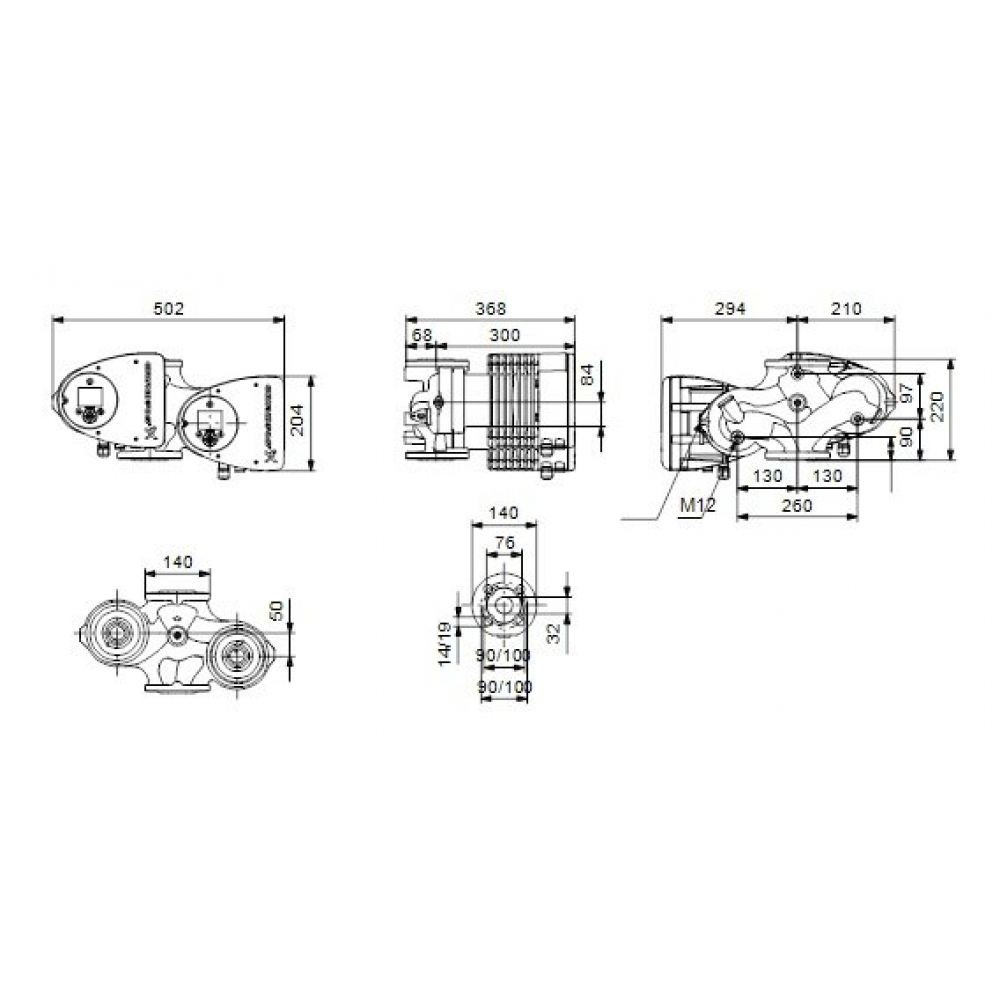 Циркуляционный насос Grundfos Magna3 D 32-120 F 22 (97924454)