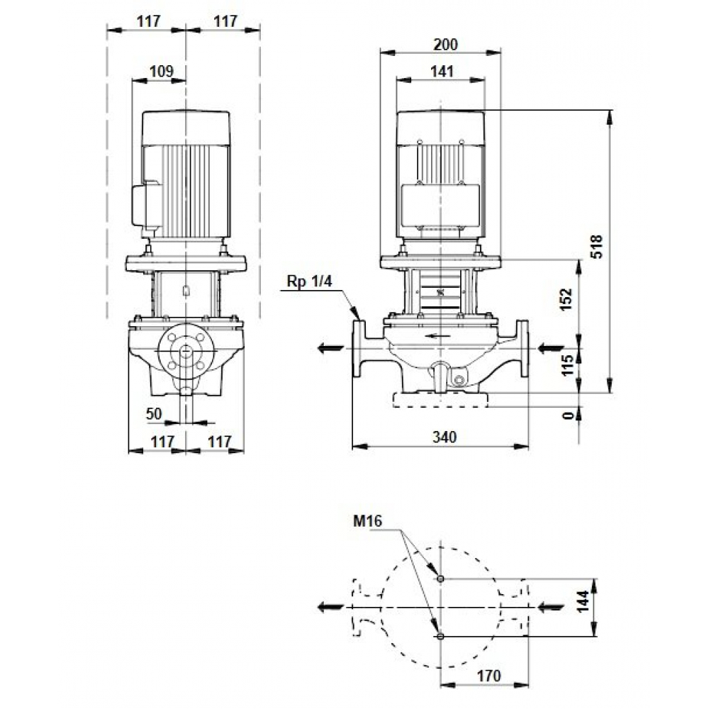 Циркуляционный насос Grundfos TP 50-190/2-A-F-A-BQ (96086996)