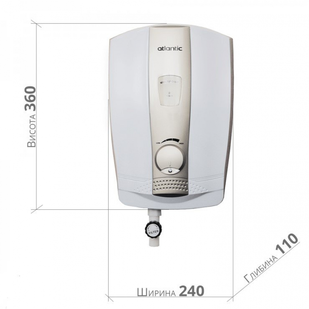 Проточний водонагрівач Atlantic Generation M777 MP 7.0 kW