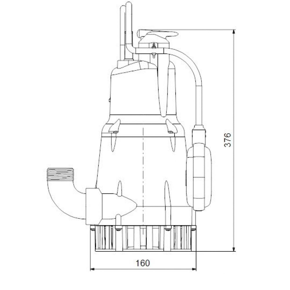 Дренажно-фекальный насос Grundfos KPC 600A (98864015)