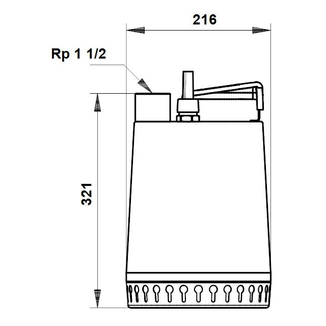 Дренажно-фекальний насос Grundfos Unilift AP12.40.06.A1 (96001735)